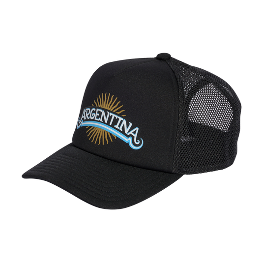 adidas Argentina Trucker Cap | Black / Ice Blue