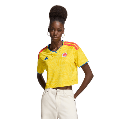 adidas Colombia 26 Home Cropped Jersey | Impact Yellow | Women's