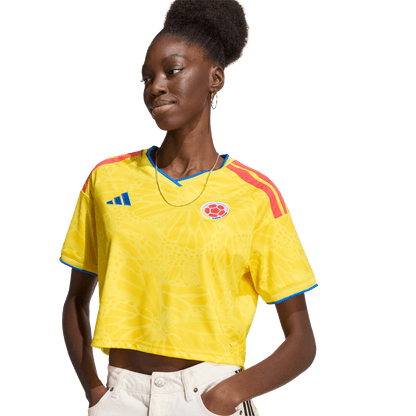 adidas Colombia 26 Home Cropped Jersey | Impact Yellow | Women's
