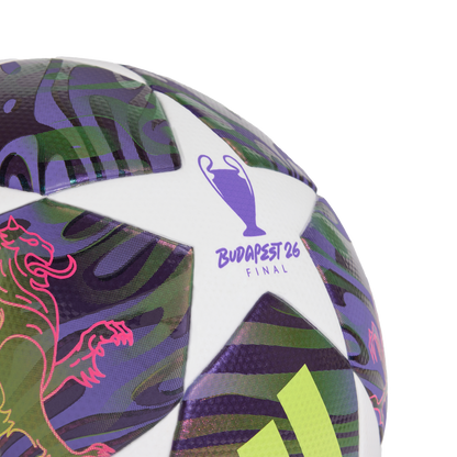 adidas UEFA CHAMPIONS LEAGUE FINAL League Ball | White / Dark Purple / Solar Yellow / Shock Pink