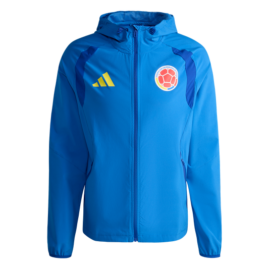 adidas Colombia Tiro Travel Full Zip Windbreaker | Bright Royal Blue | Men's