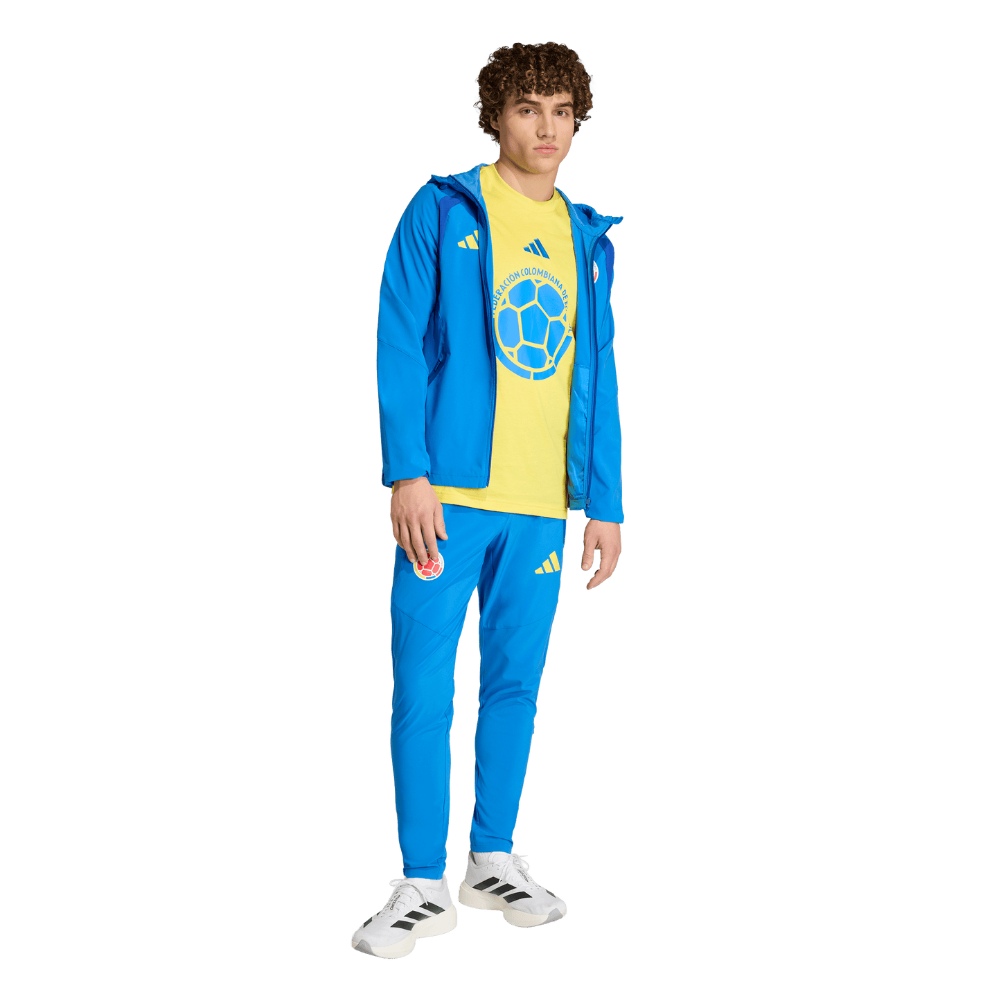 adidas Colombia Tiro Travel Full Zip Windbreaker | Bright Royal Blue | Men's