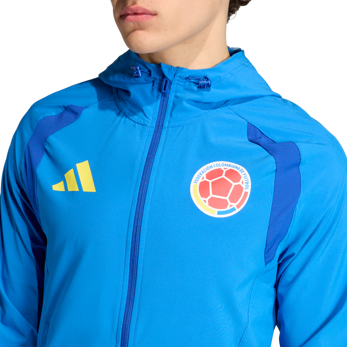adidas Colombia Tiro Travel Full Zip Windbreaker | Bright Royal Blue | Men's