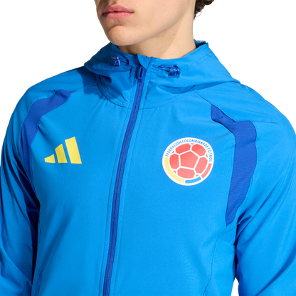 adidas Colombia Tiro Travel Full Zip Windbreaker | Bright Royal Blue | Men's