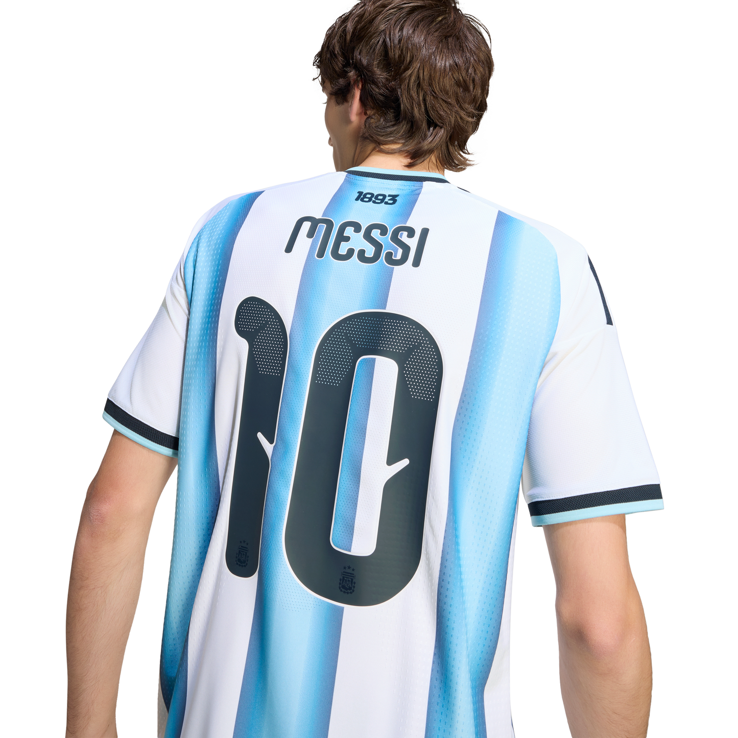 adidas Argentina 26 Messi Authentic Home Jersey | Ice Blue/White | Men's
