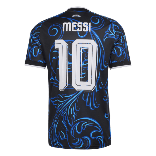 adidas Argentina 26 Away Messi Jersey | Black/Lucid Blue | Men's