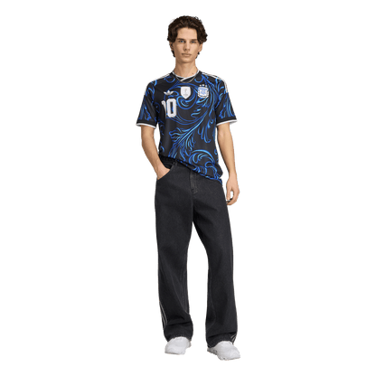 adidas Argentina 26 Away Messi Jersey | Black/Lucid Blue | Men's