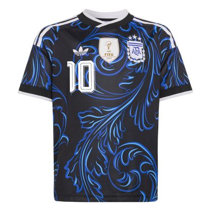 adidas Argentina 26 Away Messi Kids Jersey | Black/Lucid Blue | Kid's