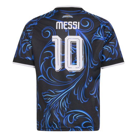 adidas Argentina 26 Away Messi Kids Jersey | Black/Lucid Blue | Kid's