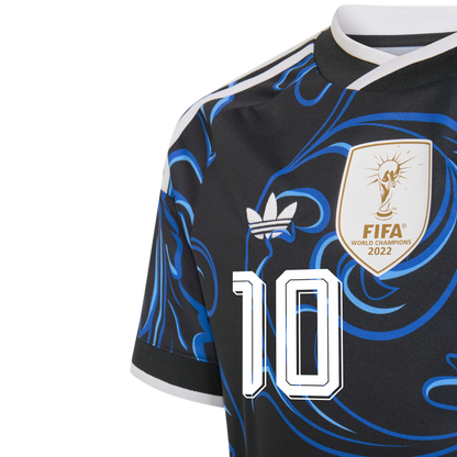 adidas Argentina 26 Away Messi Kids Jersey | Black/Lucid Blue | Kid's