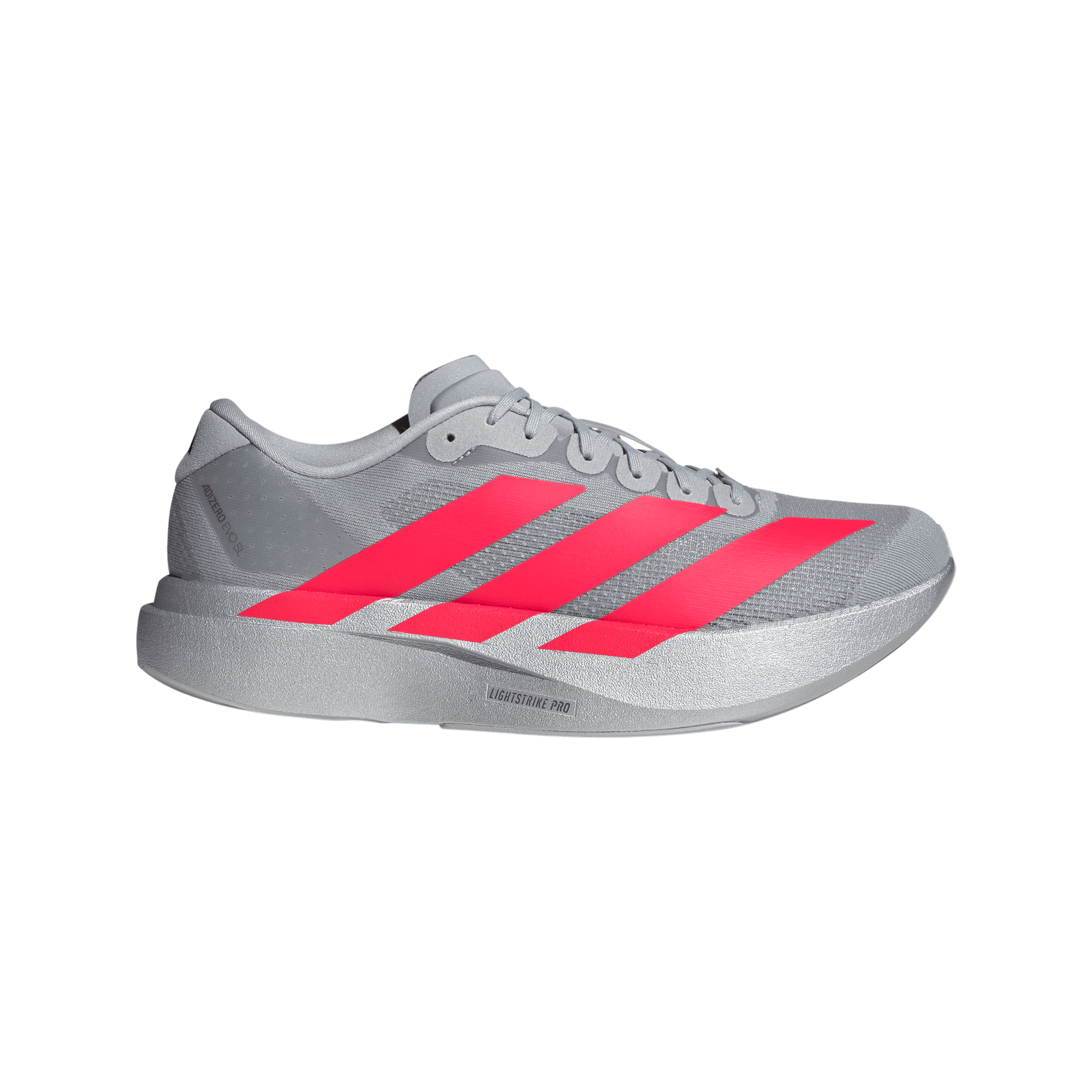 adidas Adizero Evo SL Running Shoes | Silver Metallic / Lucid Red