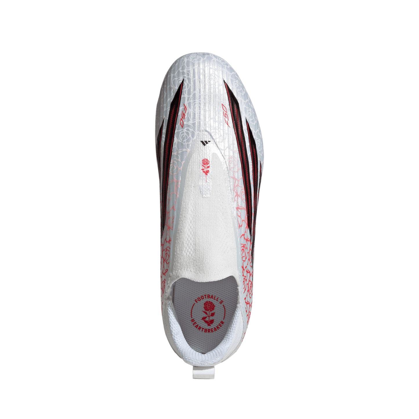 adidas F50 LEAGUE LAMINE YAMAL Laceless Firm Ground Soccer Cleats | Cloud White / Core Black / Lucid Red | Kid's