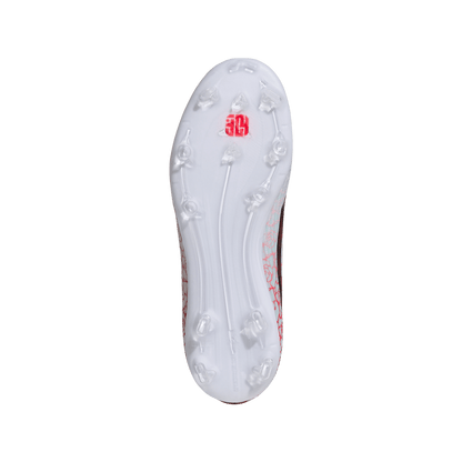 adidas F50 LEAGUE LAMINE YAMAL Laceless Firm Ground Soccer Cleats | Cloud White / Core Black / Lucid Red | Kid's