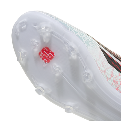 adidas F50 LEAGUE LAMINE YAMAL Laceless Firm Ground Soccer Cleats | Cloud White / Core Black / Lucid Red | Kid's