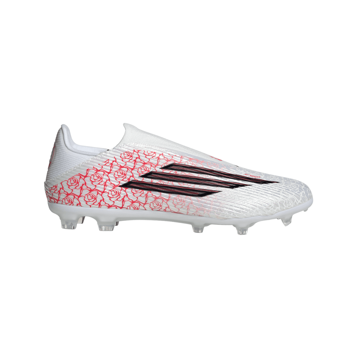 adidas F50 LEAGUE LAMINE YAMAL Laceless Firm Ground / Multi Ground Soccer Cleats | Cloud White / Core Black / Lucid Red | Men's