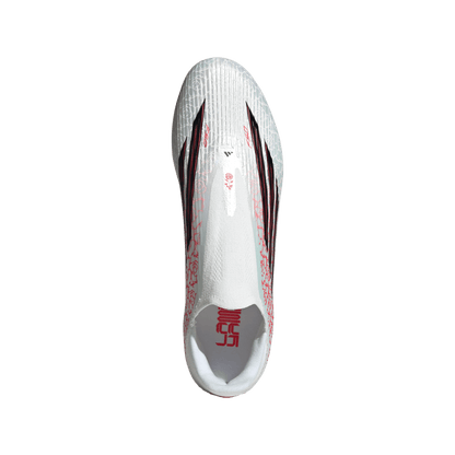 adidas F50 LEAGUE LAMINE YAMAL Laceless Firm Ground / Multi Ground Soccer Cleats | Cloud White / Core Black / Lucid Red | Men's