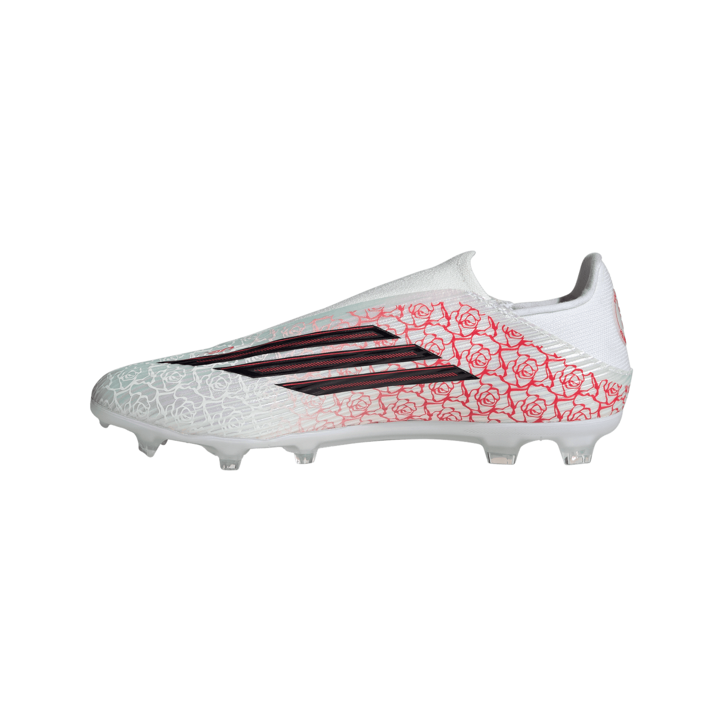 adidas F50 LEAGUE LAMINE YAMAL Laceless Firm Ground / Multi Ground Soccer Cleats | Cloud White / Core Black / Lucid Red | Men's
