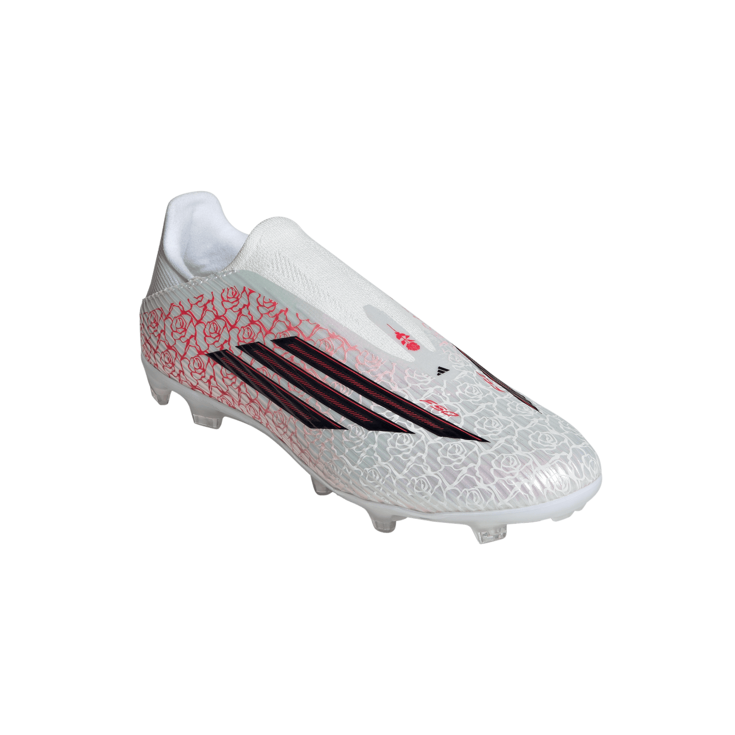 adidas F50 LEAGUE LAMINE YAMAL Laceless Firm Ground / Multi Ground Soccer Cleats | Cloud White / Core Black / Lucid Red | Men's