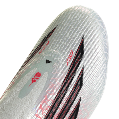 adidas F50 LEAGUE LAMINE YAMAL Laceless Firm Ground / Multi Ground Soccer Cleats | Cloud White / Core Black / Lucid Red | Men's