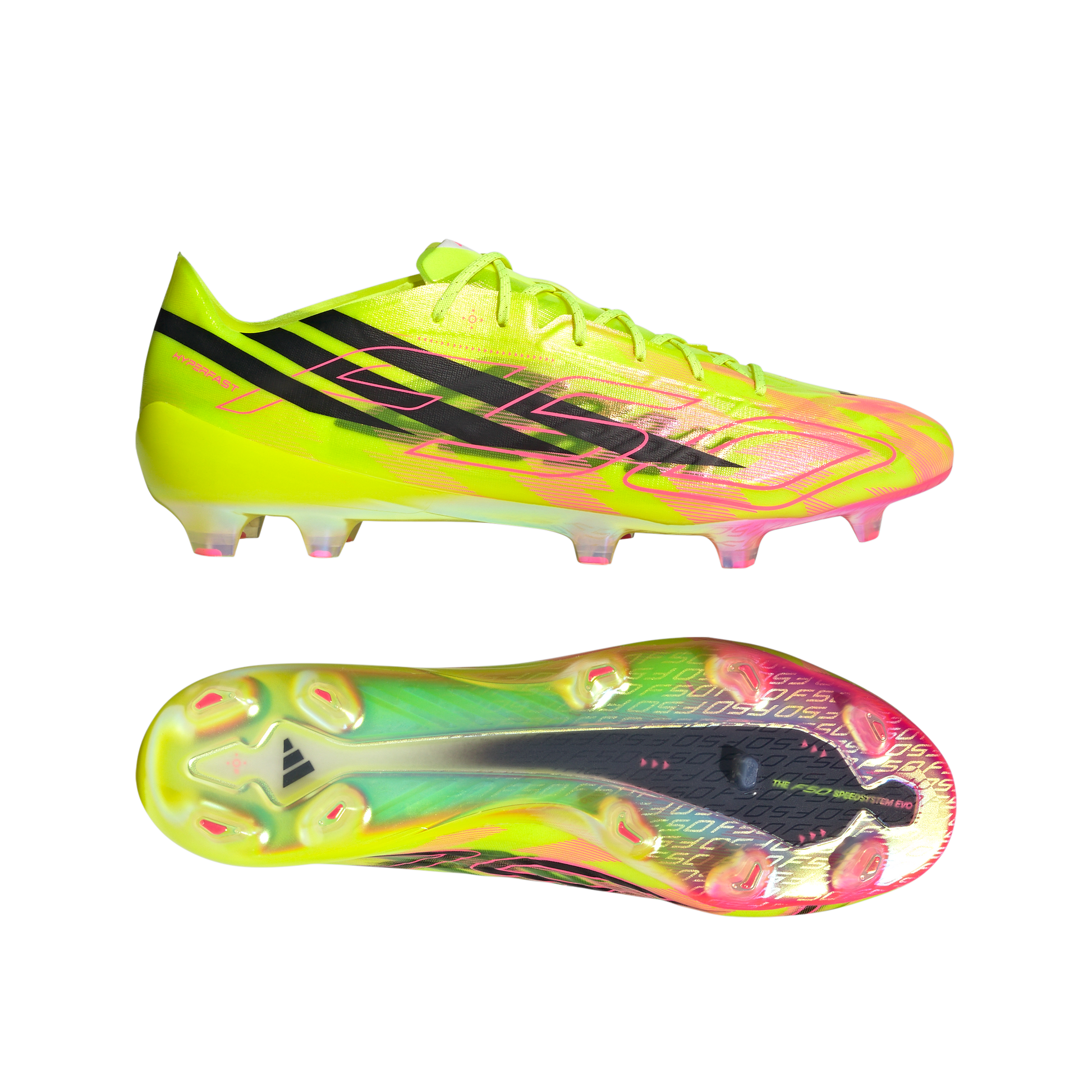 adidas F50 Hyperfast EVO Firm Ground Soccer Cleats | Solar Yellow
