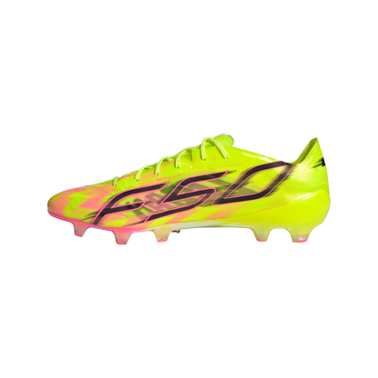 adidas F50 Hyperfast EVO Firm Ground Soccer Cleats | Solar Yellow / Core Black / Solar Pink | Men's