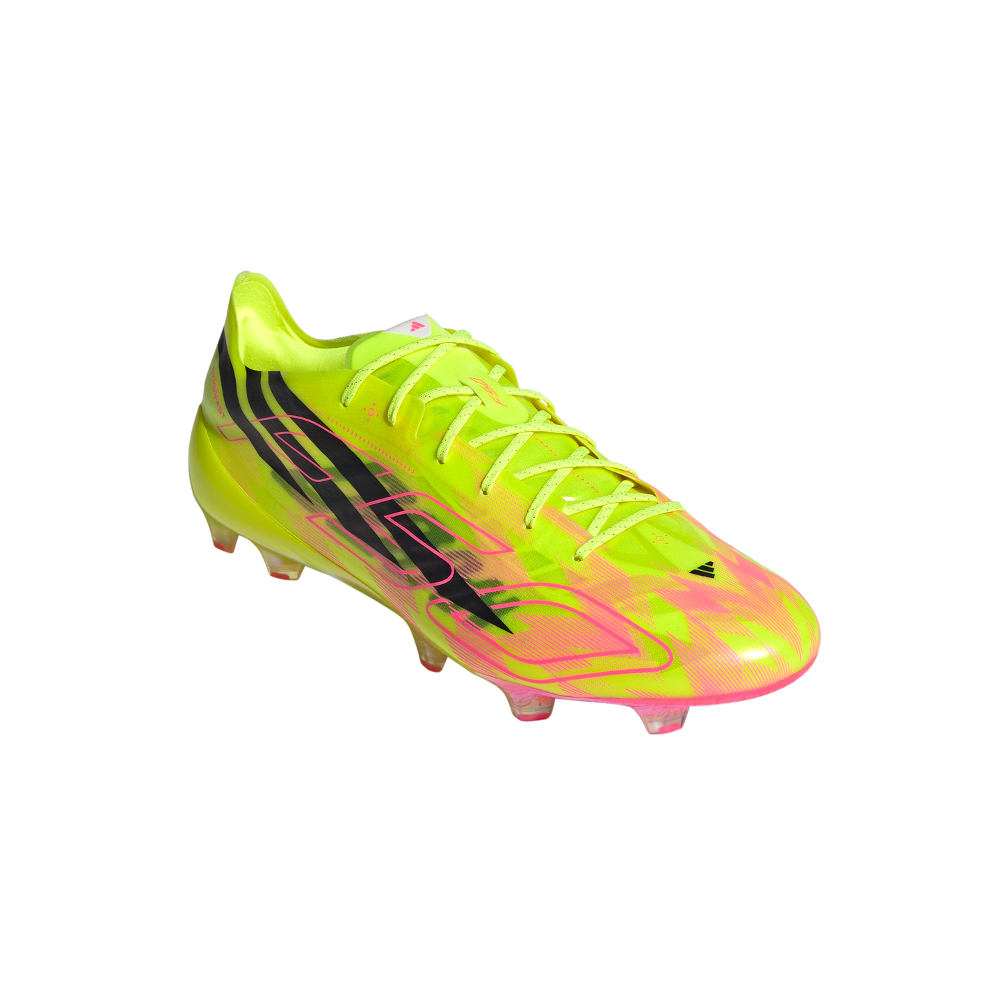 adidas F50 Hyperfast EVO Firm Ground Soccer Cleats | Solar Yellow / Core Black / Solar Pink | Men's