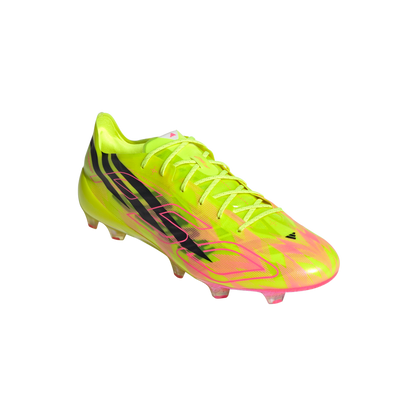 adidas F50 Hyperfast EVO Firm Ground Soccer Cleats | Solar Yellow / Core Black / Solar Pink | Men's