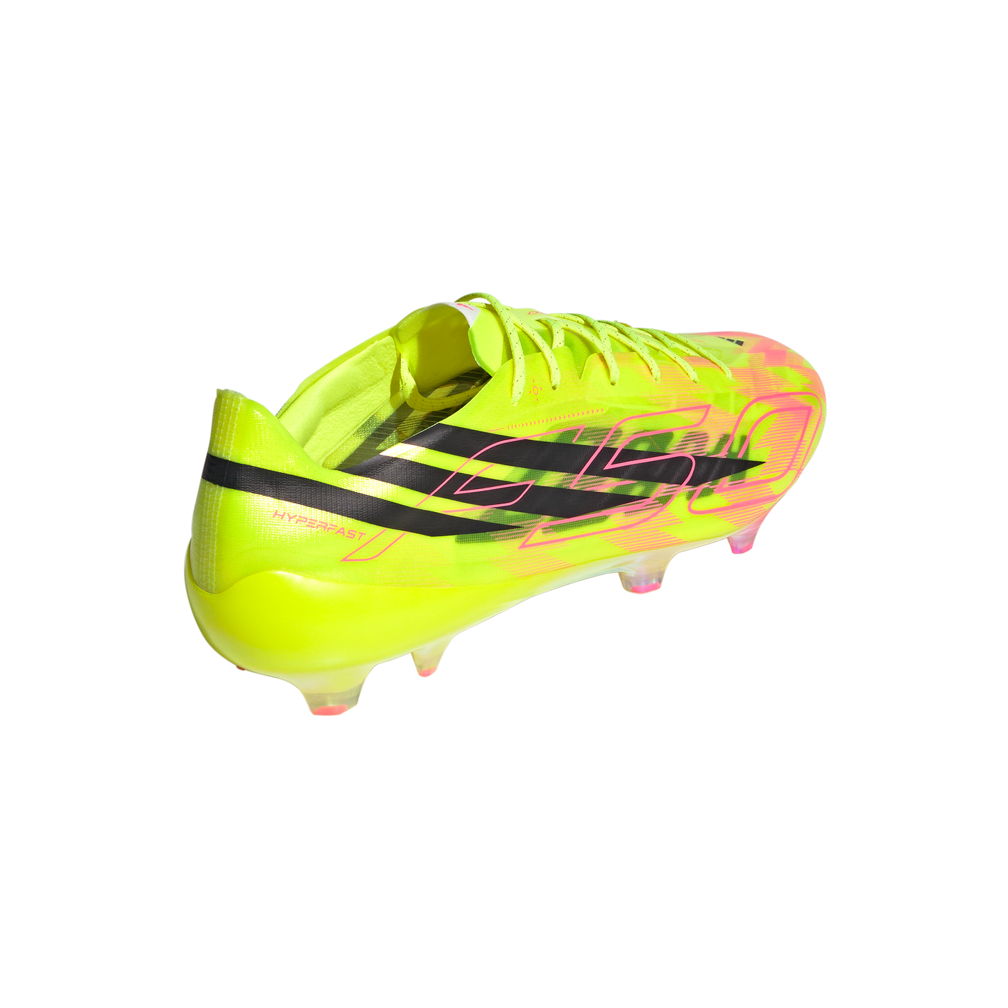 adidas F50 Hyperfast EVO Firm Ground Soccer Cleats | Solar Yellow / Core Black / Solar Pink | Men's