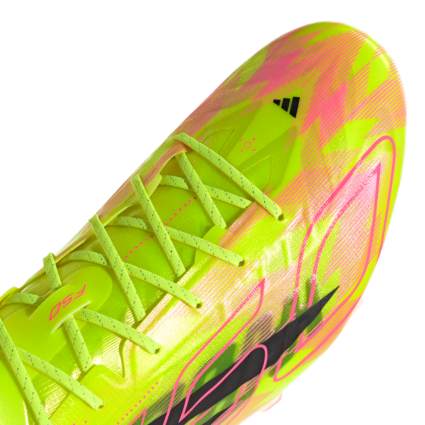 adidas F50 Hyperfast EVO Firm Ground Soccer Cleats | Solar Yellow / Core Black / Solar Pink | Men's