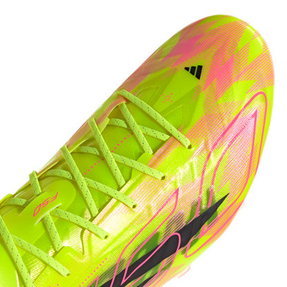 adidas F50 Hyperfast EVO Firm Ground Soccer Cleats | Solar Yellow / Core Black / Solar Pink | Men's
