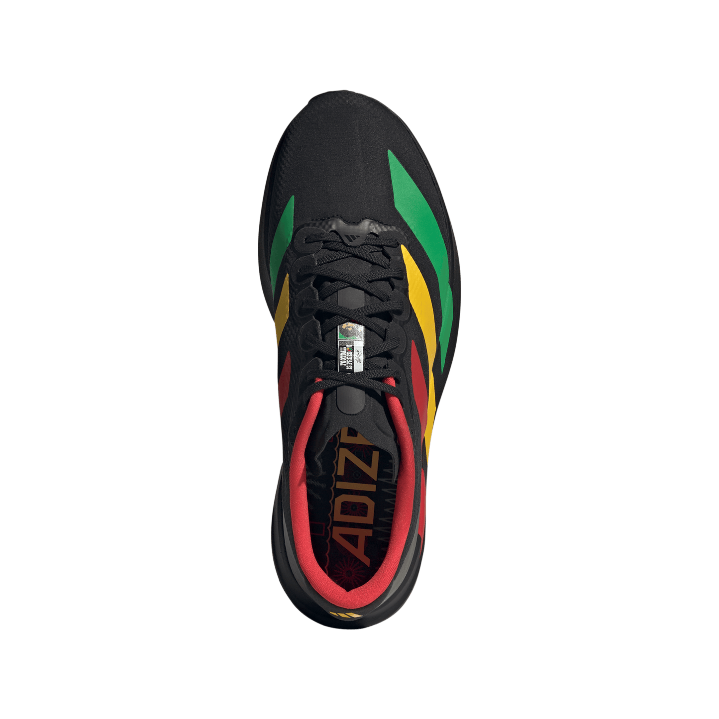 adidas Adizero Evo SL x Bob Marley Running Shoes | Core Black / Green / Yellow / Red | Men's