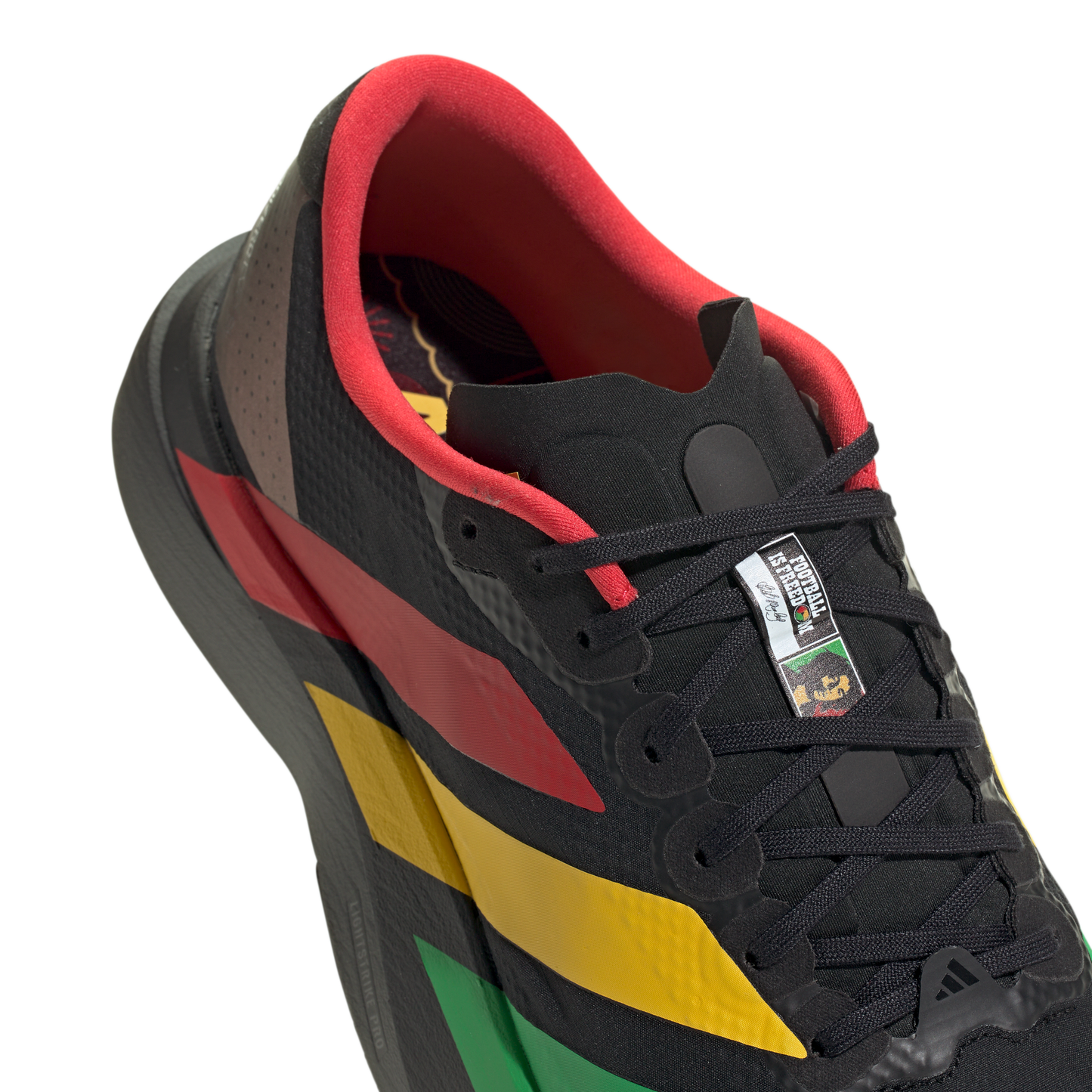 adidas Adizero Evo SL x Bob Marley Running Shoes | Core Black / Green / Yellow / Red | Men's