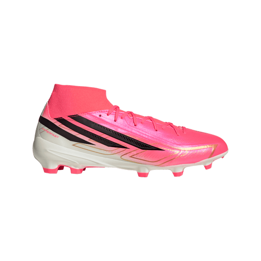 adidas F50 League Mid-Cut Firm/Multi-Ground Cleats | Solar Turbo / Core Black / Gold Metallic | Men's