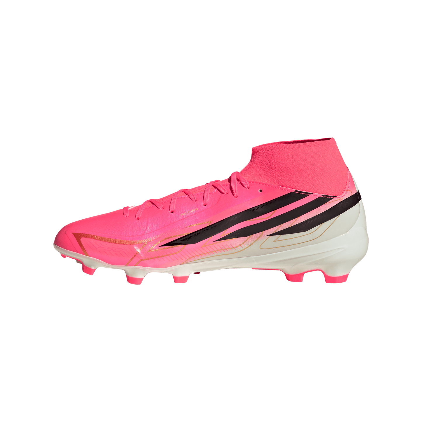 adidas F50 League Mid-Cut Firm/Multi-Ground Cleats | Solar Turbo / Core Black / Gold Metallic | Men's