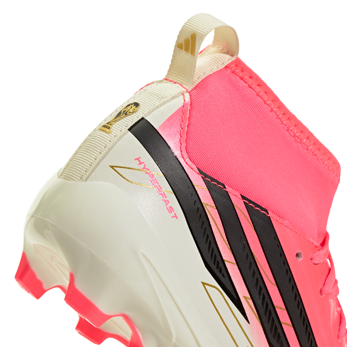 adidas F50 Hyperfast League Mid-Cut FG/MG Soccer Cleats | Solar Turbo / Core Black / Gold Metallic | Kid's