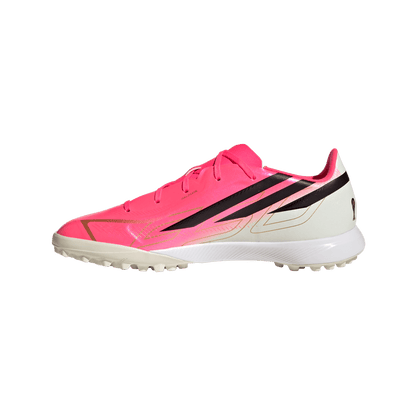 adidas F50 Hyperfast League Turf Soccer Shoes | Solar Turbo / Core Black / Gold Metallic | Kid's
