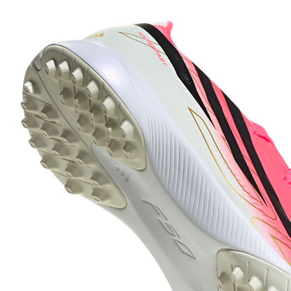 adidas F50 Hyperfast League Turf Soccer Shoes | Solar Turbo / Core Black / Gold Metallic | Kid's