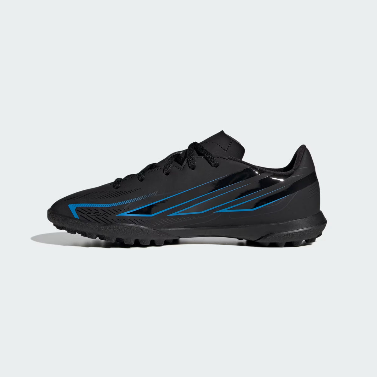 adidas F50 HYPERFAST CLUB Turf Football Boots | Core Black / Blue | Kid's
