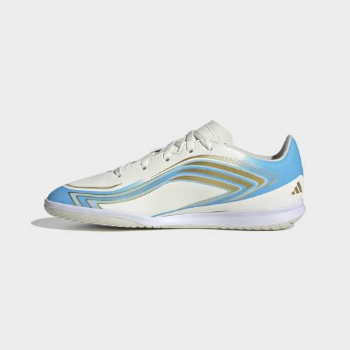 adidas F50 MESSI CLUB Indoor Football Shoes| Ivory / Ice Blue | Kid's