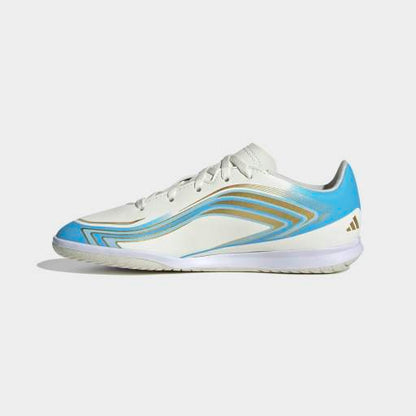 adidas F50 MESSI CLUB Indoor Football Shoes| Ivory / Ice Blue | Kid's