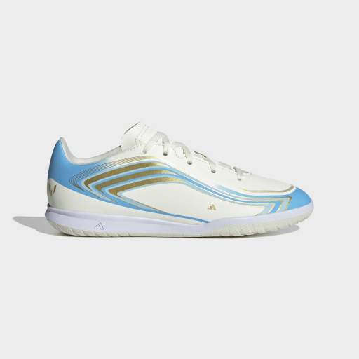 F50 MESSI CLUB Indoor Soccer Shoes Kids | Ivory / Ice Blue | Kid's
