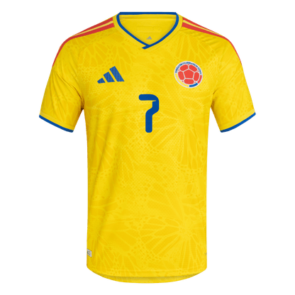 adidas Colombia 26 Diaz Authentic Home Jersey | Yellow | Men's