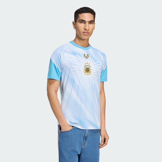 adidas Argentina Messi Pre Match Jersey | Light Blue | Men's