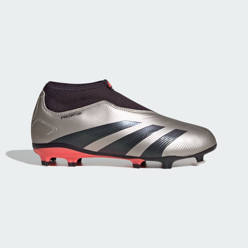 adidas PREDATOR LEAGUE LACELESS Firm Ground Soccer Cleats | Platinum M stripe 3 adidas adidas PREDATOR LEAGUE LACELESS Firm Ground Soccer Cleats | Platinum M stripe 3 adidas