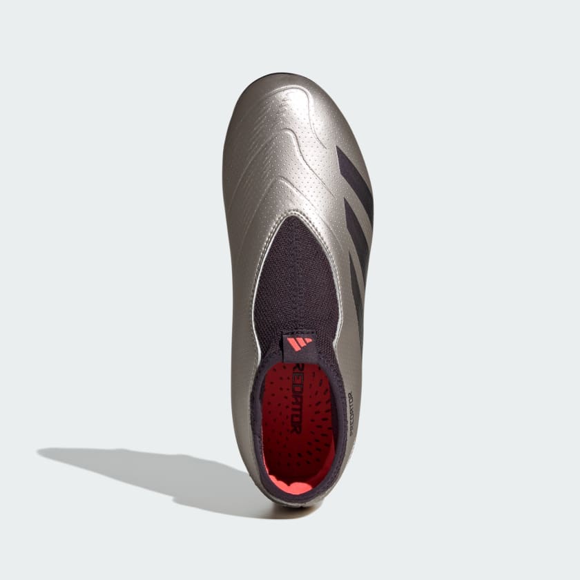adidas PREDATOR LEAGUE LACELESS Firm Ground Soccer Cleats | Platinum M stripe 3 adidas adidas PREDATOR LEAGUE LACELESS Firm Ground Soccer Cleats | Platinum M stripe 3 adidas