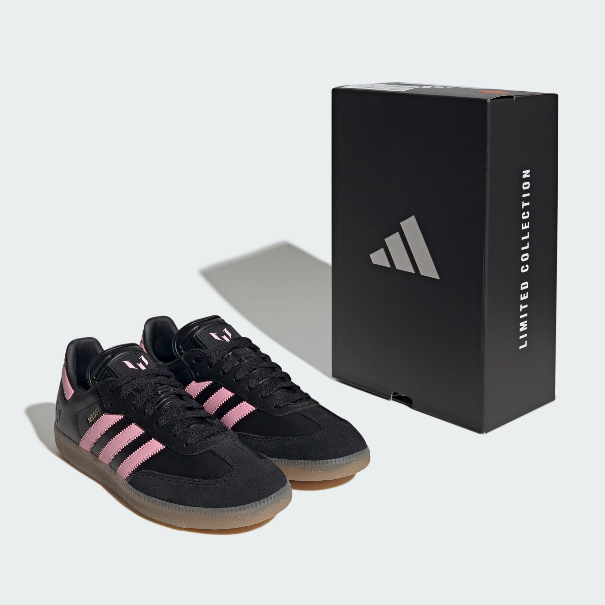 adidas SAMBA MESSI Indoor Soccer Shoes | Core Black-Gold Metallic-Gum stripe 3 adidas adidas SAMBA MESSI Indoor Soccer Shoes | Core Black-Gold Metallic-Gum stripe 3 adidas