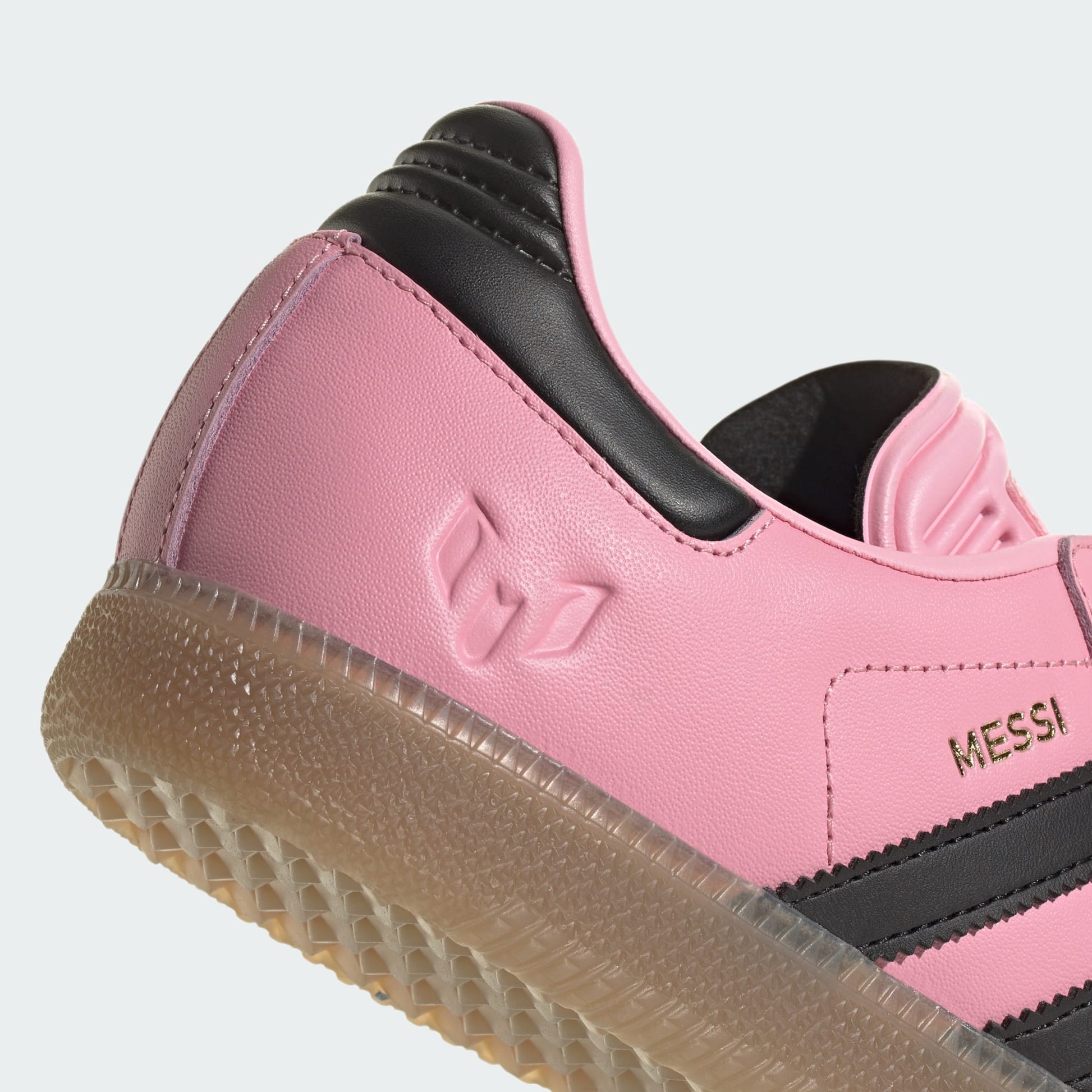 adidas SAMBA MESSI Indoor Soccer Shoes | Light Pink-Core Black-Gum | M stripe 3 adidas adidas SAMBA MESSI Indoor Soccer Shoes | Light Pink-Core Black-Gum | M stripe 3 adidas