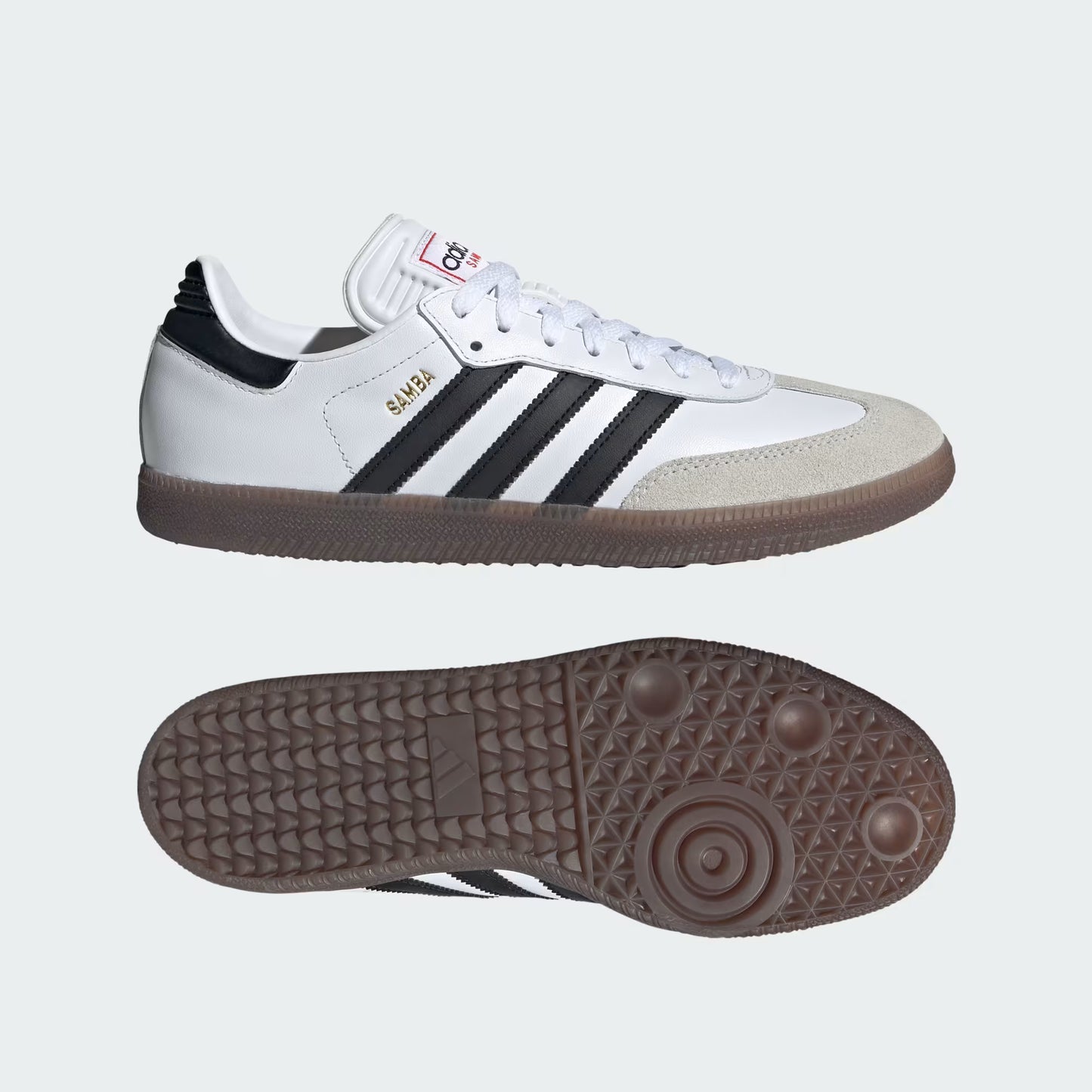 adidas SAMBA Indoor Soccer Shoes | Cloud White / Core Black / Vivid Red | Men's