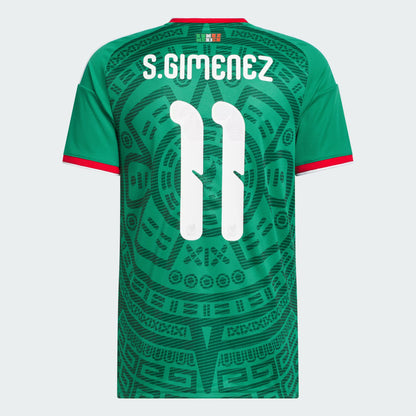 adidas Mexico 26 Santi Gimenez Home Jersey | Bold Green | Men's