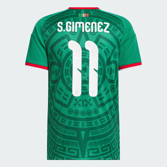 adidas Mexico 26 Santi Gimenez Home Jersey | Bold Green | Men's